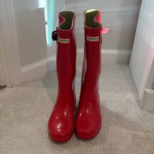 Hunter Bold Red Waterproof Boots